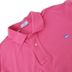 Southern Tide Mens Skipjack Polo Shirt Pink Short Sleeve Pique Knit Size XL